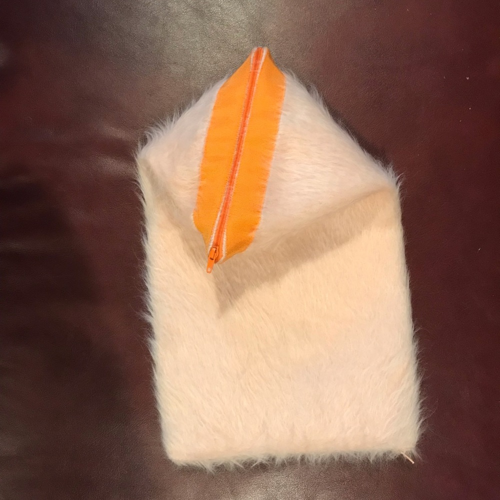 Custom pale pink mohair Pouch